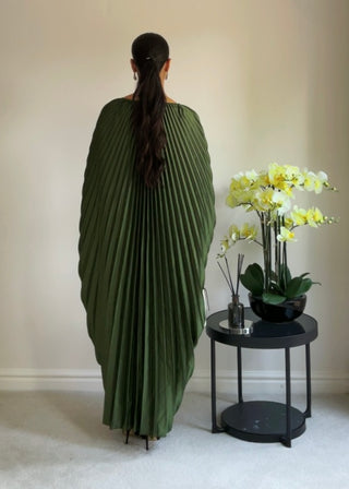 The Khaki Pleated Kaftan