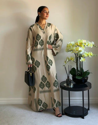 The Khaki Desert Bloom Dress