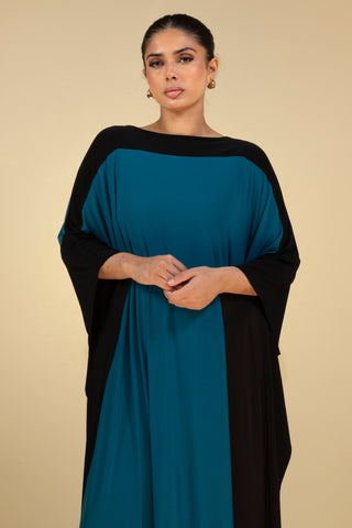 The Teal/Black Duskfall Kaftan