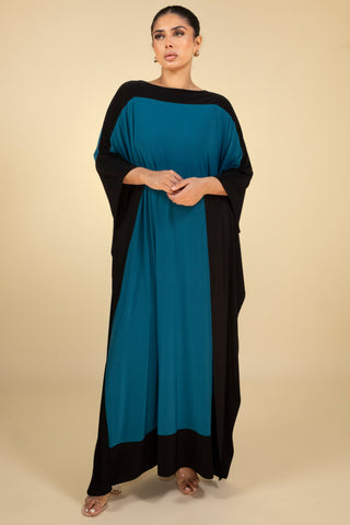 The Teal/Black Duskfall Kaftan