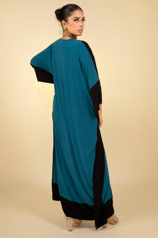 The Teal/Black Duskfall Kaftan