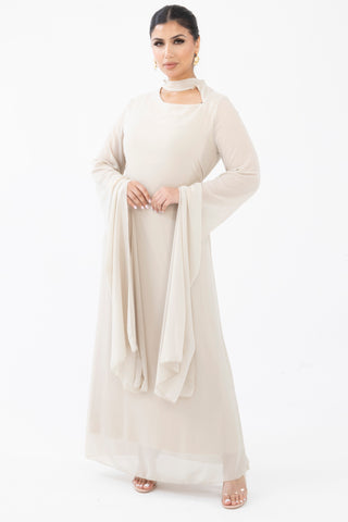 The Beige Seravine Dress