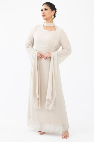 The Beige Seravine Dress