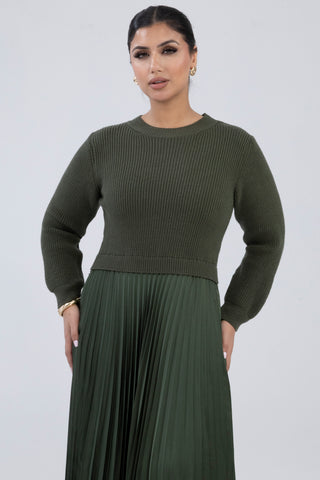 The Khaki Aurenne Dress