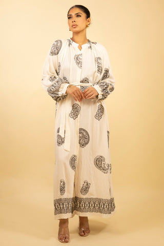 The Beige/Black Amariel Dress