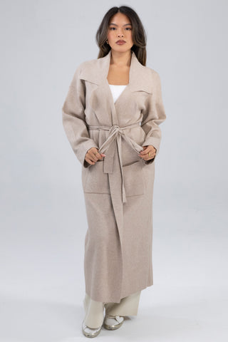 The Beige Aubrelle Cardigan