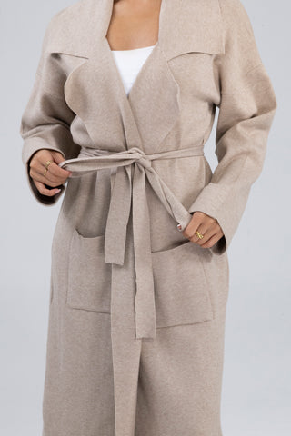 The Beige Aubrelle Cardigan
