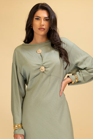 The Khaki Elarose Dress