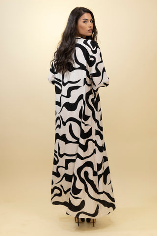 The Beige/Black Tidevale Dress