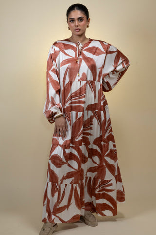 The Burnt Orange Emberleaf Dress