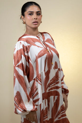 The Burnt Orange Emberleaf Dress