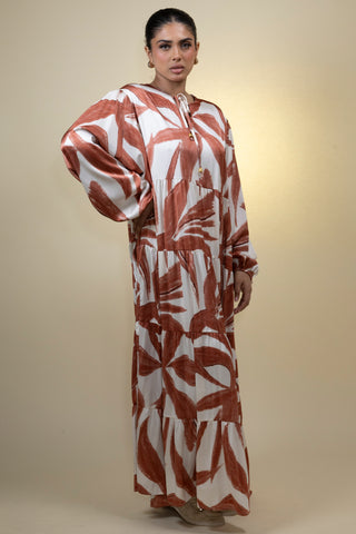 The Burnt Orange Emberleaf Dress