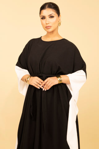 The Black/White Pearlwood Kaftan