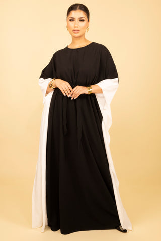 The Black/White Pearlwood Kaftan