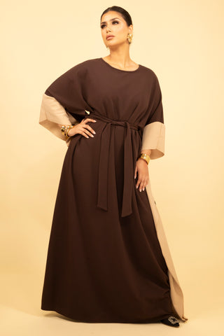 The Brown/Stone Pearlwood Kaftan
