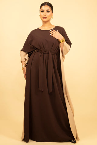 The Brown/Stone Pearlwood Kaftan