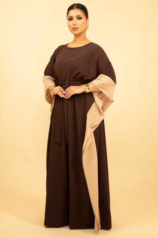 The Brown/Stone Pearlwood Kaftan