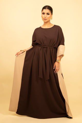 The Brown/Stone Pearlwood Kaftan