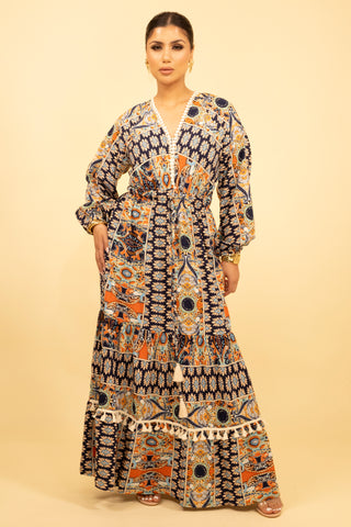 The Navy Marabloom Dress