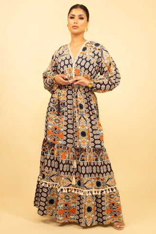 The Navy Marabloom Dress