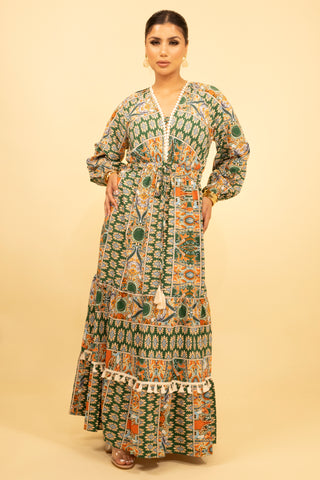 The Green Marabloom Dress