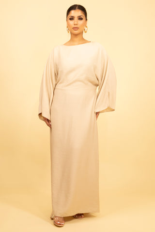 The Beige Miravine Dress