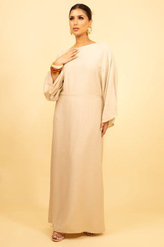 The Beige Miravine Dress