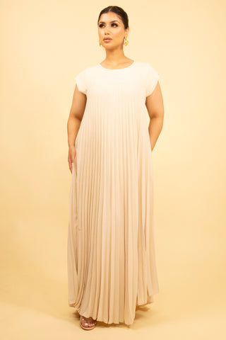 The Beige Vellora Dress