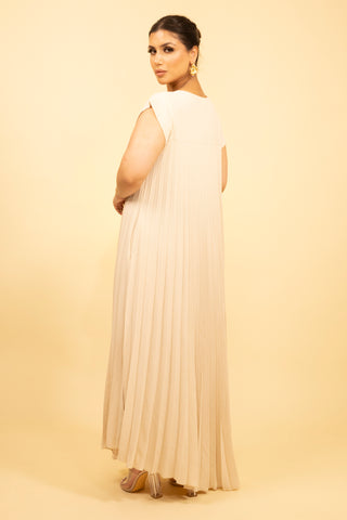 The Beige Vellora Dress