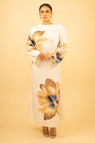 The Beige Petalbelle Dress