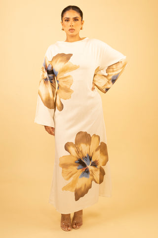 The Beige Petalbelle Dress