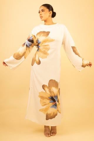 The Beige Petalbelle Dress