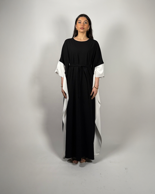 The Black/White Pearlwood Kaftan