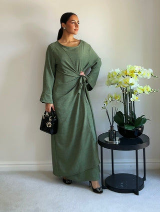 The Khaki Wrapover Dress