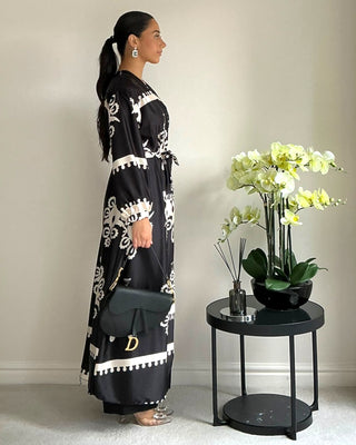 The Black Harmony Blossom Robe