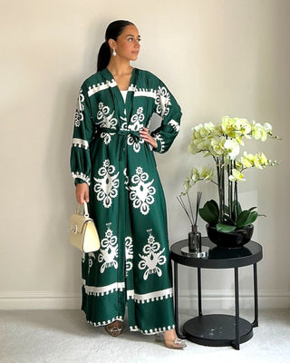 The Green Harmony Blossom Robe