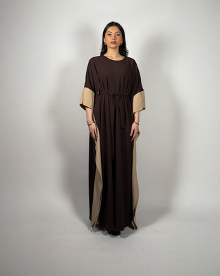 The Brown/Stone Pearlwood Kaftan