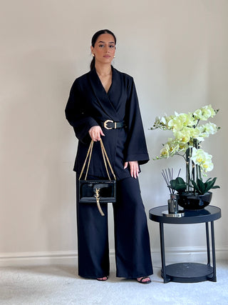 The Black Linen Set