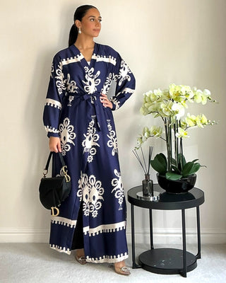 The Navy Harmony Blossom Robe