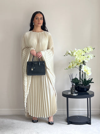 The Cream Pleated Kaftan