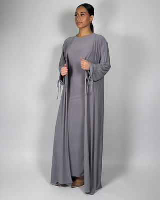 The Grey Midnight Willow Abaya