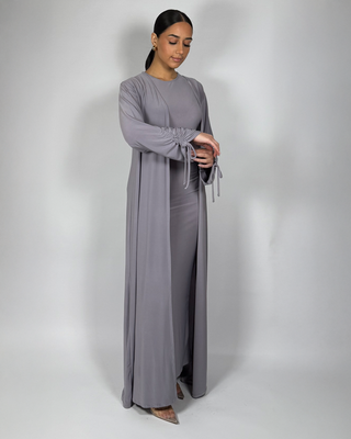 The Grey Midnight Willow Abaya