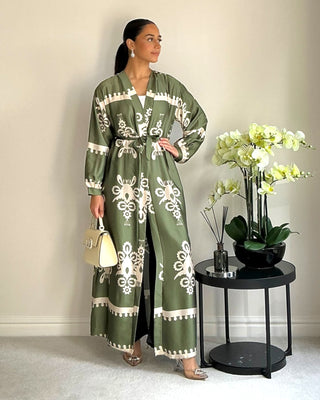 The Olive Harmony Blossom Robe