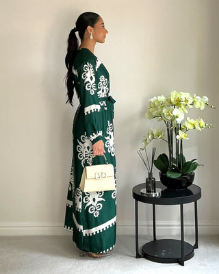 The Green Harmony Blossom Robe