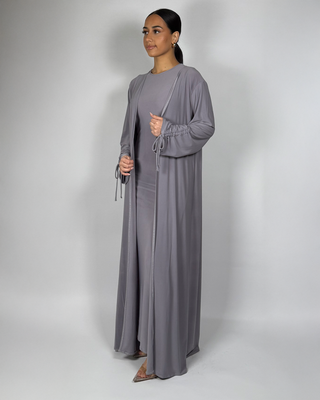 The Grey Midnight Willow Abaya