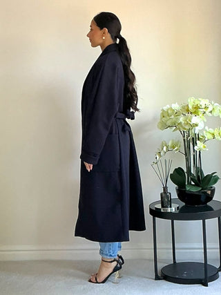 The Navy Woodland Wrap Coat