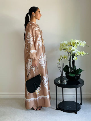 The Light Brown Harmony Blossom Dress