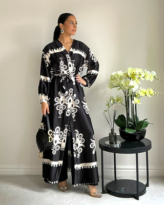 The Black Harmony Blossom Robe