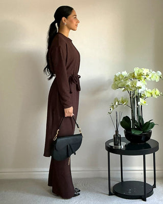 The Brown Willow Weave Long Set