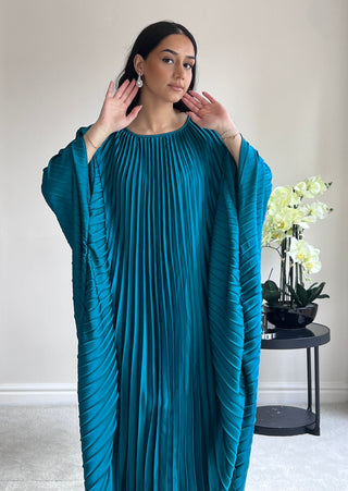 The Turquoise Pleated Kaftan